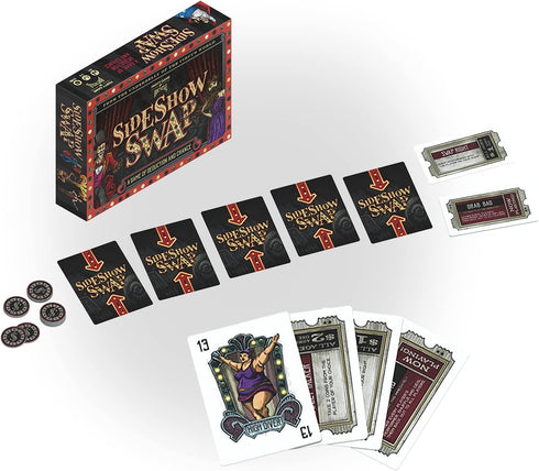 Bicycle Sideshow Swap - A Game of Deduction, Card Game for 2-8 Players, Ages 8+, Black