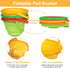 Twister.CK Set Summer 2.5L 3PCS Beach Sand Toys for Kids, Silicone Collapsible Foldable Beach Bucket Travel Beach Toys