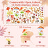 Watercolor Mushroom Wall Decals Colorful Mushroom Wall Stickers Cute Animal Autumn Leaf Wall Stickers Peel and Stick