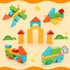 Libima 100 Pcs Wood Building Blocks for Toddlers 2-4 Years, Wooden Building Set with Storage Container, Preschool