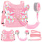Pink Toddlers Leash + Anti Lost Wrist Link Child Safety Harness Walking Wristband Assistant Strap Belt for Kids