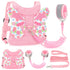 Pink Toddlers Leash + Anti Lost Wrist Link Child Safety Harness Walking Wristband Assistant Strap Belt for Kids