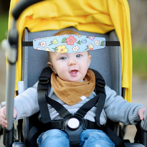 2 Hestya Pieces Baby Car Seat Head Straps, Carseat Head Support for Toddler Holder Band Headrest, Stroller Sleeping