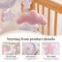 GOODMOM Cloud Mobile for Crib - A Handmade Gender Neutral Cloud Crib Mobile with Moon and Stars Boho Nursery Decor