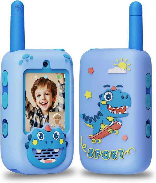 BOFIDAR Video Walkie Talkies for Kids, Rechargeable 2 Pack Long Range Two Way
