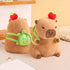 Aniamls Cute Capybara Plush Kawaii Soft Capybara Plush Doll Pillow with Bread Capybara Stuffed Toys for Girls Kids