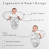 Little Seeds 0-3 3-Pack Adjustable Swaddle Blankets for Infants Months Organic Cotton Baby Swaddles for Newborn Boys