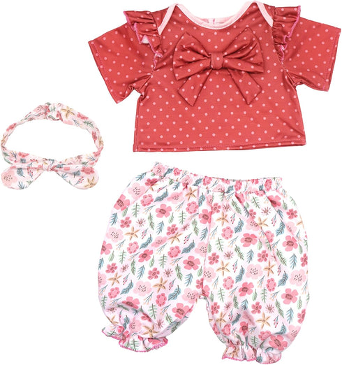 XIVEENS 20-22 Inch 3-packs 20 Inch Reborn Doll Clothes for Dolls, Doll Clothes Accessories with Coat, Headband Socks