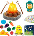 MITCIEN Camping Toys Play Set, Pretend Campfire, Play Food for Kids with