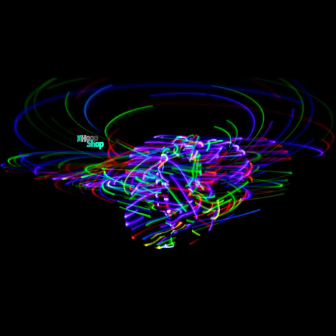 Light Up LED Hula Hoop, Hand Crafted in Michigan with Beautiful Auto Strobing Rainbow Lights