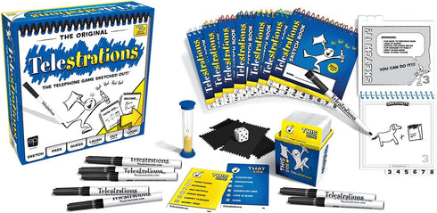 Telestrations Original 8-Player Family Board Game - Fun Game for Kids and Adults, Game Night Just Got Better