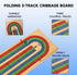 GSE Wooden Folding 3-Track Color Coded Travel Cribbage Board with 6 Plastic Pegs