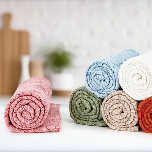 100% 43x35 Inches Baby Blankets Cotton Soft Airy Newborn Swaddle Infants Receiving Blanket for Crib Stoller Pink