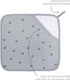 Set, 100% 35x35 10x10 Ely's & Co. Baby Hooded Towel and Wash Cloth Thick Absorbent Cotton Terry, for Newborn Baby Boy