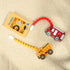 Set 3 Baby Food Grade Silicone Carrier Vehicle Teether Toy with Pacifier Clip Holder,Teething Toys Gift for Months+