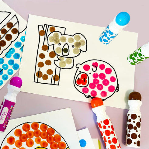 Set 24 Pack SEETOOOGAMES Bingo Daubers Dot Markers - Mixed Colors of - for Toddler Arts and Crafts