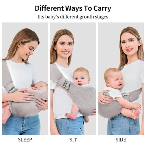 6-40 lbs, Baby Sling Carrier Newborn to Toddler, Upgraded Adjustable One-Shoulder Lightweight Portable Carrier