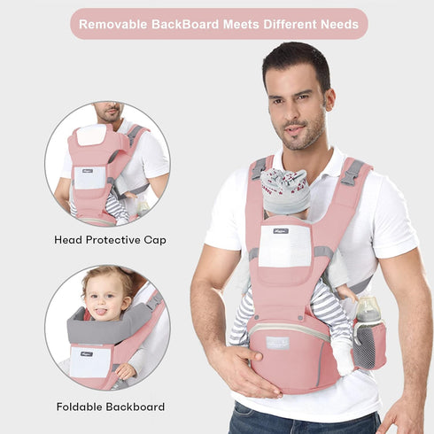 Baby Carrier Newborn to Toddler Baby Wrap Carrier with Hip Seat Kangaroo Carrier Toddler Infant Baby Holder for Men