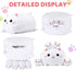 Cute Cat Plush Stuffed Animal with 4 Baby Soft Pillows, Birthday Gift for Kids