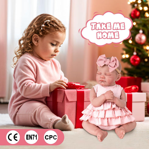 20 Inches 3+ Aori Reborn Baby Dolls - Realistic Real Life Baby Doll with Feeding Kit, Lifelike Newborn Baby Girl