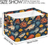 CWUPZAY 1 Pack Fish with Salmon Storage Basket Canvas Fabric Collapsible Storage Bins Box Organizer Waterproof for Home