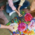 Bgraamiens 1000 Pieces Carnation Stained Glass Puzzle for Adults, Blooming Flowers Art Challenge