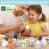 15PCS 3 POPLAY Wooden Fake Eggs, Colors Wooden Chicken Faux Eggs for DIY Crafts Egg Painting Chicken Nest
