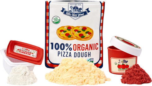 18+ 3+ Little Tikes Creative Chefs Pizza Kit with Special Make-It Mix Play Sand, Accessories, Realistic Pretend Play