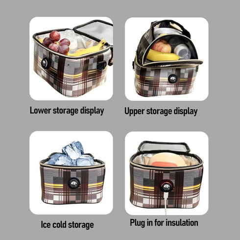 TZLMWDFRWG USB Milk Warmer Bag, Versatile Bottle Warmer Bag with Shoulder Strap, Canvas USB Heated Breastmilk Storage