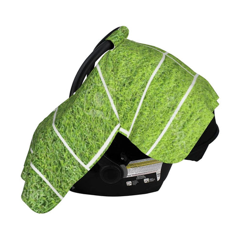 Zhbvncp Funny Green Tennis Court Baby Car Seat Cover & Breastfeeding Nursing Cover - Breathable Stretch Fabric