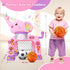 1 2 3 Shemira Toddler Basketball Hoop & Soccer Goal Activity Center Toys with Light & Music,Elephant Toddlers Musical