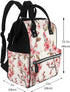 QSMJKLD Backpack Mommy Daypack Cherry Blossom Diaper Bag with Changing Pad, Pacifier Holder - Multifunction Travel