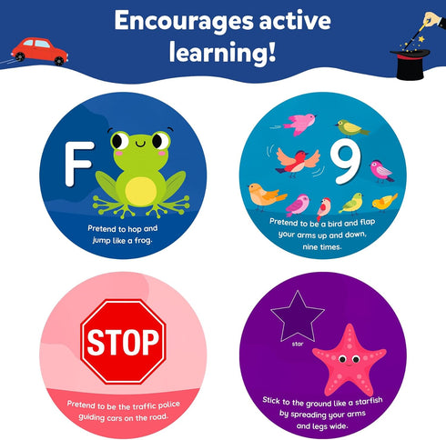 Skillmatics Flash Cards for Toddlers, Jump & Learn Letters, Numbers, Shapes & Colors for Ages 2-5