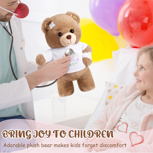 Deekin Get Well Soon Bear, 10 Inches, Soft Bandage Plush Animal Gifts for Kids Adult with Broken Arm