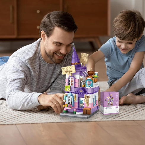 Mini City Shop Street View Building Blocks Model Set - Simulation Architecture Collection for Home Decoration (14+)