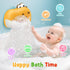 1-3 4-8 Baby Bath Toys, Rechargeable Dinosaur Bath Bubble Machine with Music, Bathtime Bathtub Toys for Toddlers