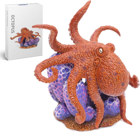 Gemini&Genius Octopus Toys for Kids - Realistic Octopus Figurine Toy - Under The Sea Life Figure Educational Gift and