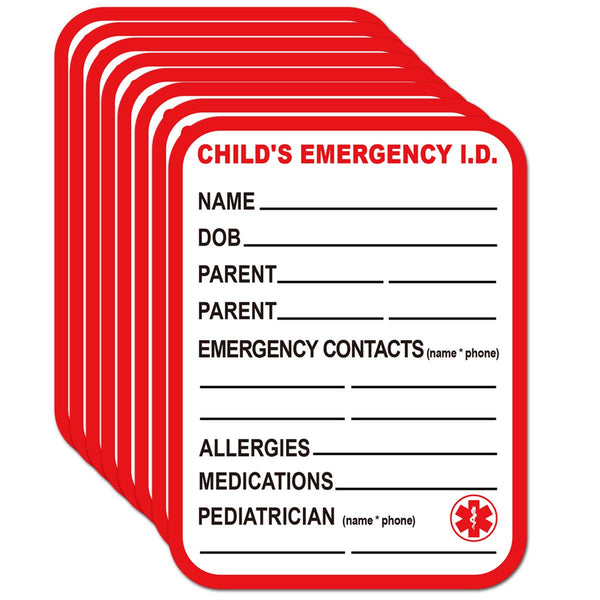 Remarkable Infant I.C.E. (in Case of Emergency) Car Seat Sticker Safety Information