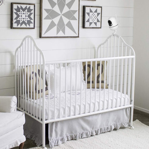 iTODOS Baby Monitor Mount Compatible with HelloBaby HB65/HB66/HB248, ANMEATE SM935E, Versatile Twist Mount - White