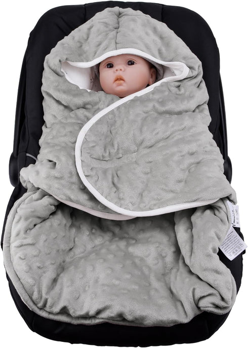 Bebamour Winter Car Seat Cover & Baby Swaddle Blanket for Newborns