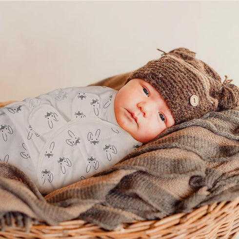 3 Pack 0-3 GLLQUEN BABY Newborn Swaddle - Baby Swaddle Months for Baby Boys and Grils, Adjustable Sleep Sack