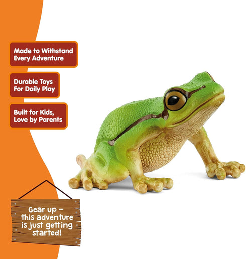 3+ 14882 Schleich Wild Life - European Tree Frog Toy Figurine. Realistic Hand-Painted Animal Toys for Boys and Girls.