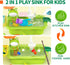 Pupu Pig Set Play Sink with Running Water, Kitchen Play Sink Toy with Electric Faucet, Play Kitchen Accessories