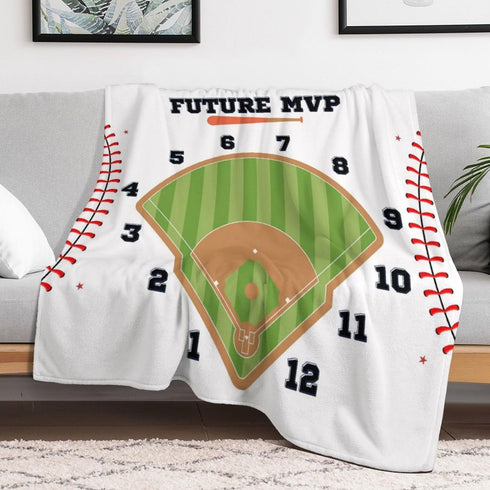 Baseball Baby Monthly Blanket for Boys, Newborn Month Blanket, Soft Flannel Photography Background Prop, Personalized