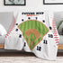 Baseball Baby Monthly Blanket for Boys, Newborn Month Blanket, Soft Flannel Photography Background Prop, Personalized