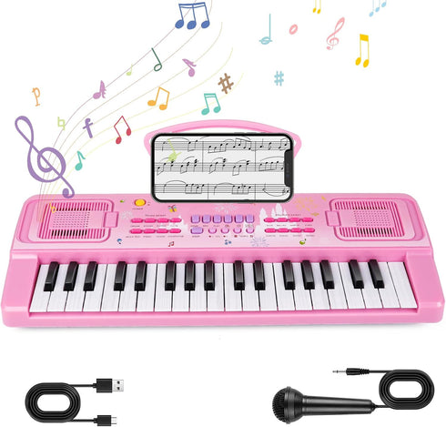 Kids Keyboard Piano, 37 Keys Keyboard Electric Digital Piano, Early Learning Educational