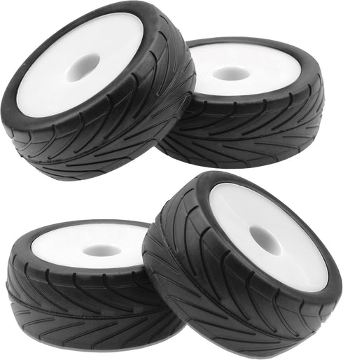 4Pack ShareGoo RC 85mm/3.34" Rubber Tires Front Rear Tyres for Redcat HPI HSP Kyosho 1/10 RC Buggy