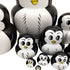 Moonmo 10pcs Animal Pattern Wooden Nesting Toys - Russian Nesting Dolls Matryoshka Stacking Dolls (Penguin)
