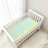miaozhen 1 Pack 52x28 Cotton Baby Crib Sheets Ultra Soft Yellow Christmas Stars Crib Mattress Sheet for Nursery de cuna