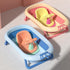 TTETTZ Bath Seat Bathtub Seat for Bathing, Yellow Pink